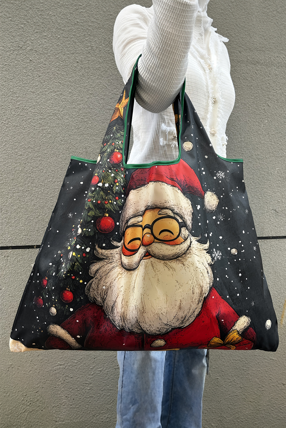 Bluing Large Foldable Christmas Holiday Reusable Oxford Bag - Image 2