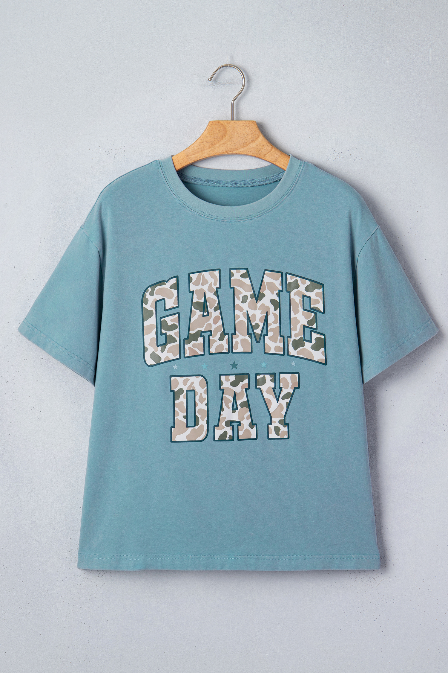 Stone Blue Camo GAME DAY Graphic T Shirt - Image 5