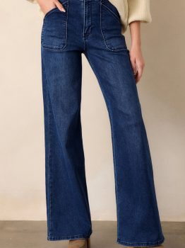 Dirty blue Daily Fashion Straight Leg Mid-rise Shift Jeans