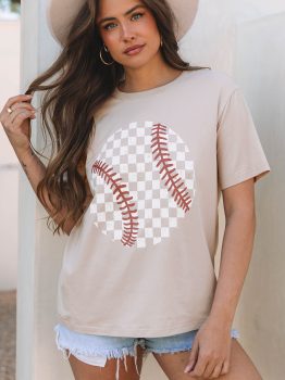 Jet Stream Checkered Baseball Graphic Tee