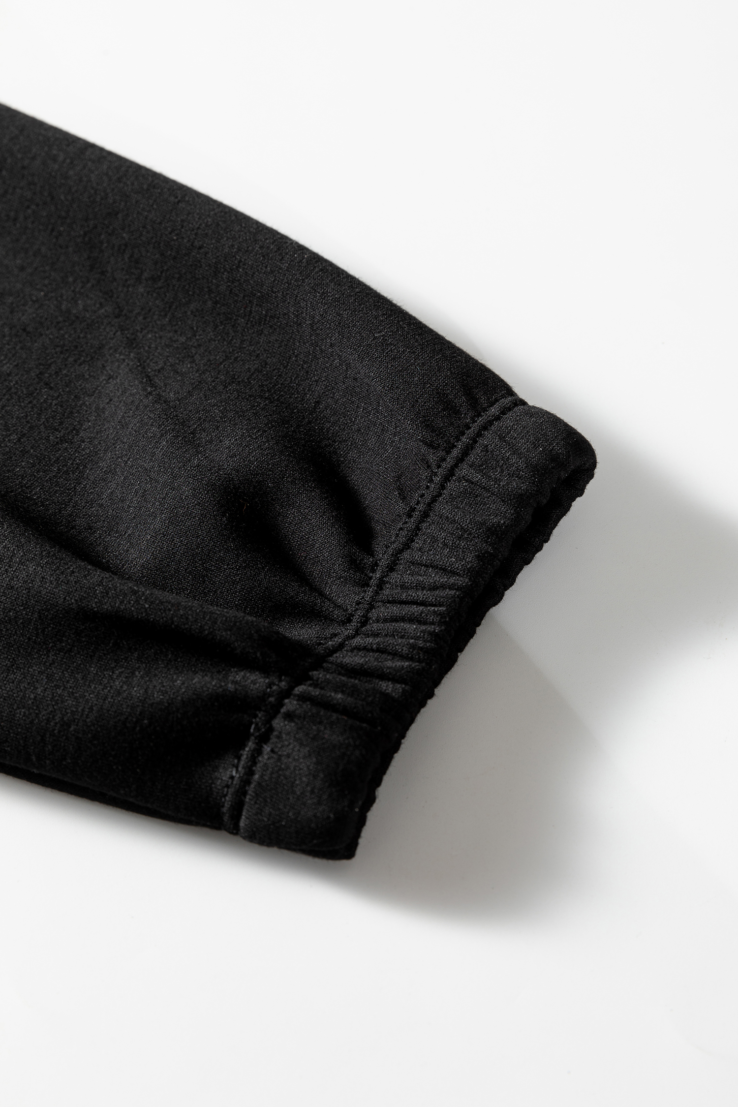 Black Leopard Contrast Drawstring Hood Drop Shoulder Loose Top - Image 7