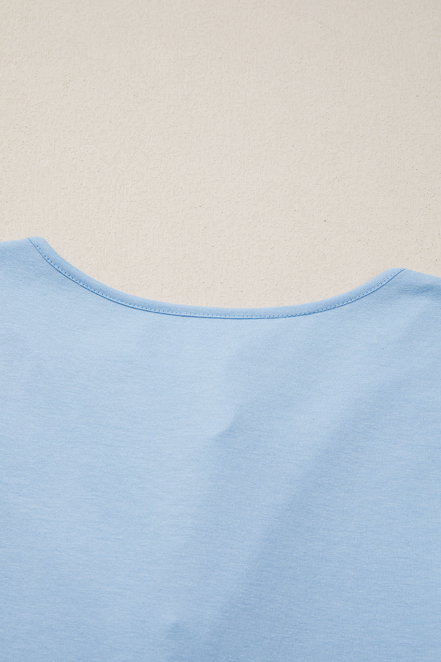 Beau Blue Plus Size Solid Color Bow Tie Peplum Tank Top - Image 6