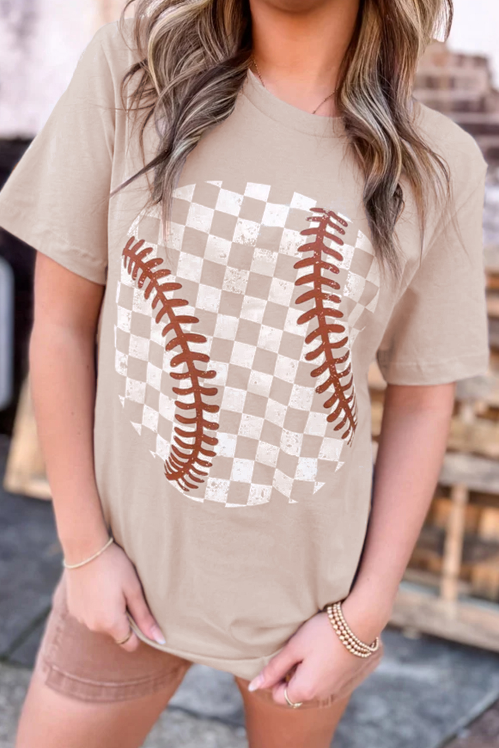 Jet Stream Checkered Baseball Graphic Tee - Image 6