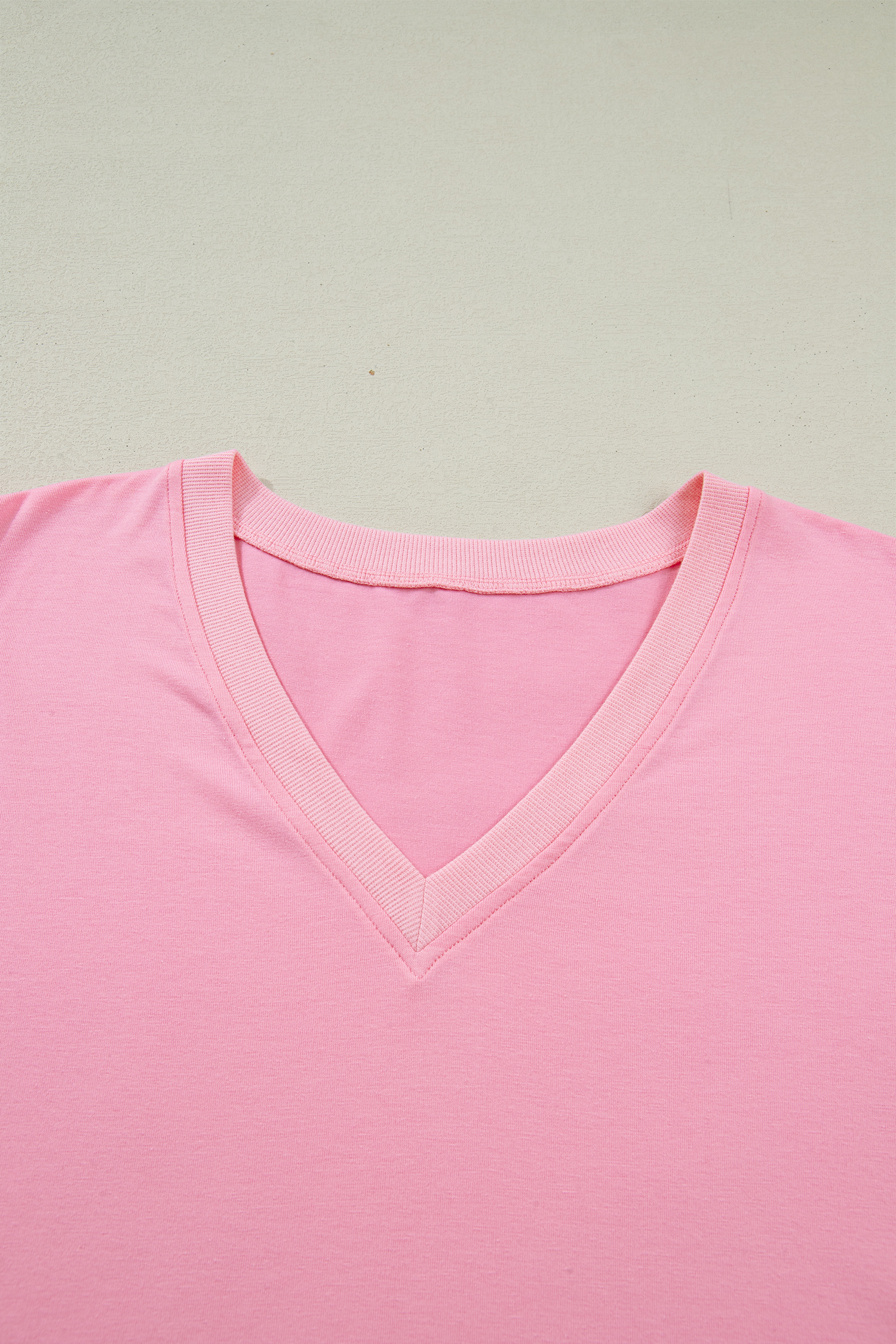 Bonbon V Neck Pleated Short Puff Sleeve Plus Size Blouse - Image 4