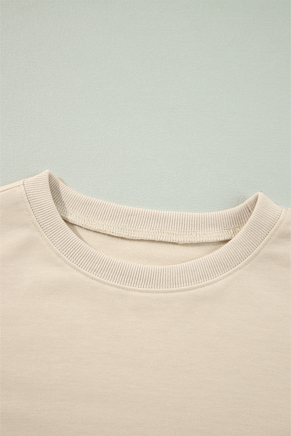 Jet Stream Solid Color Ruffled Shoulder Long Sleeve Blouse - Image 5