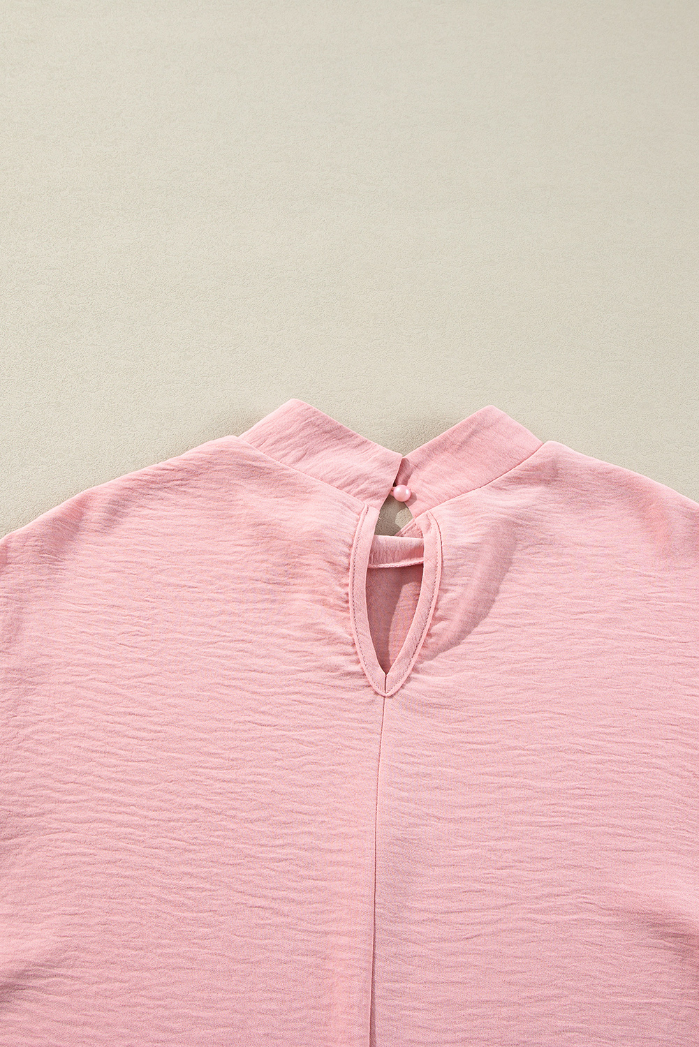 Gossamer Pink Swiss Dot Balloon Sleeve Loose Blouse - Image 8