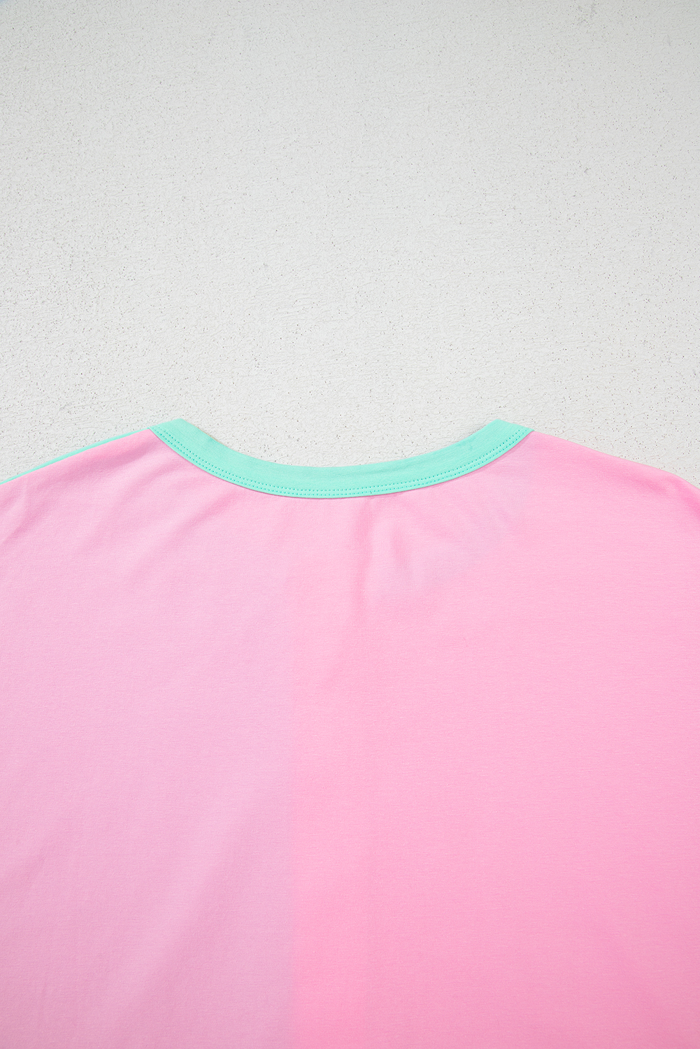 Mint Green Two Tone Half Buttons Collared T Shirt - Image 8