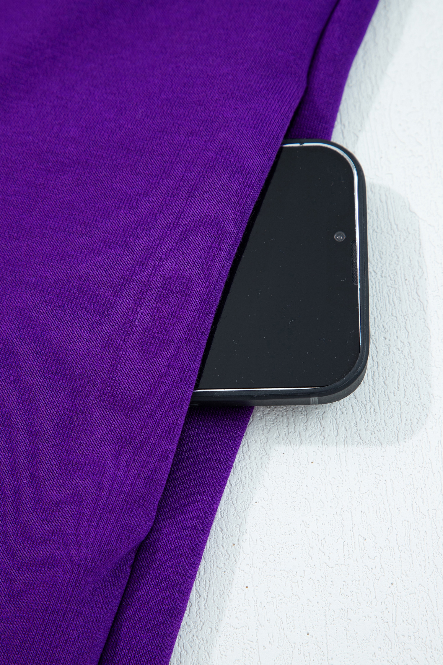 Tillandsia Purple Varsity Contrast Banded Sleeve Shift Sweatshirt Dress - Image 7