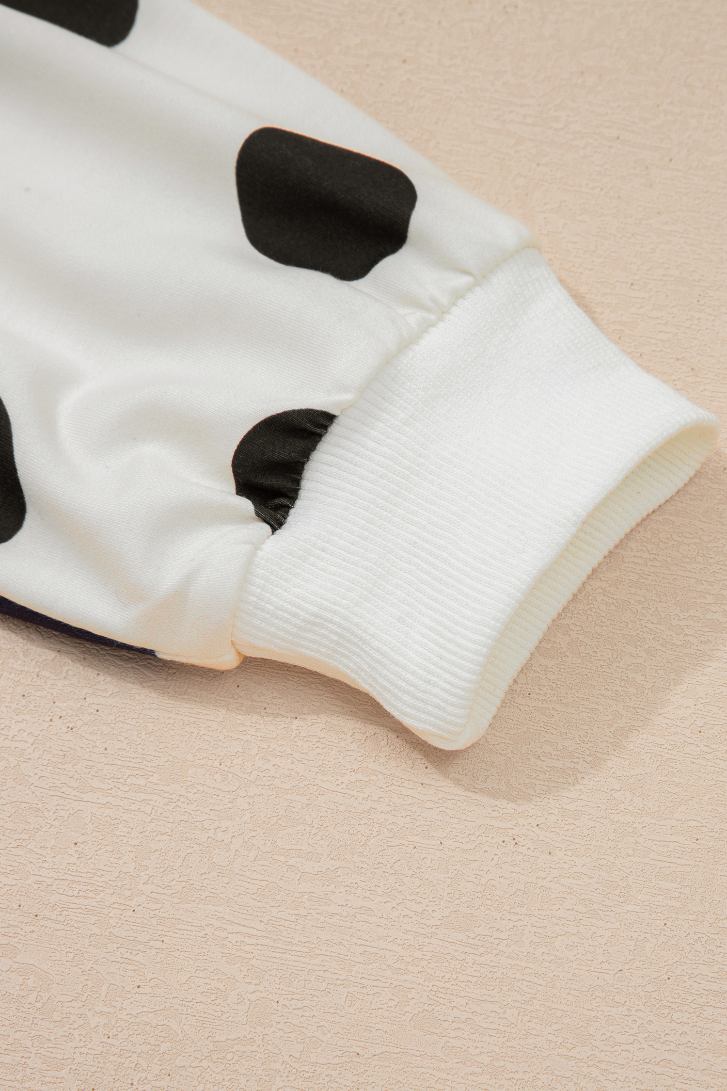 White Polka Dot Printed Long Sleeve Flared Mini Dress - Image 7