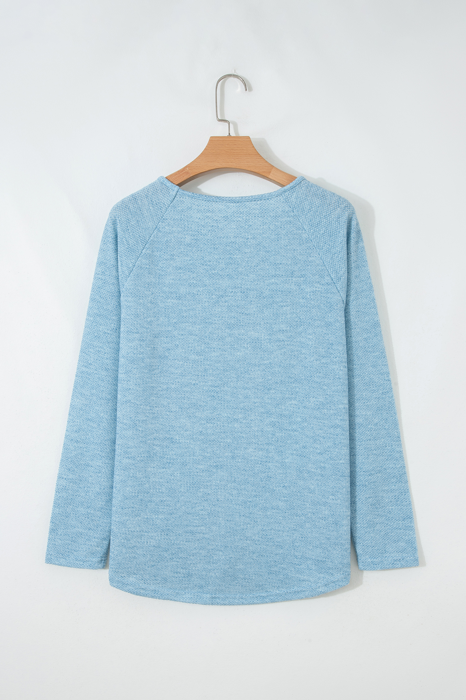 Myosotis Textured Raglan Sleeve Knit Loose Top - Image 5