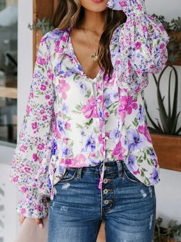 Casual Cakewalk Floral Smocked Blouse