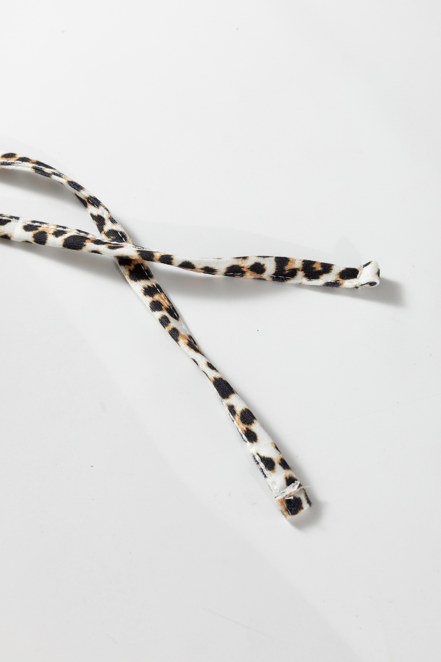 Jet Stream Leopard Contrast Drawstring Hood Drop Shoulder Loose Top - Image 7