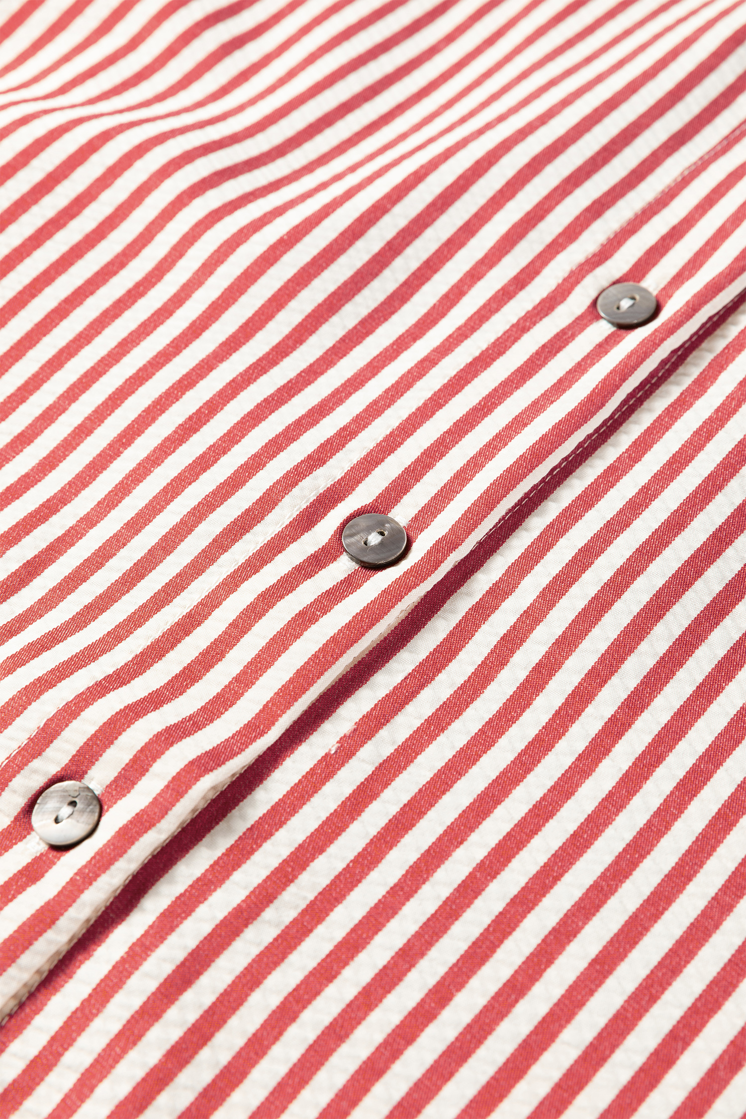 Racing Red Striped Leopard Print Patchwork Button Up Womens Shirt - Image 8