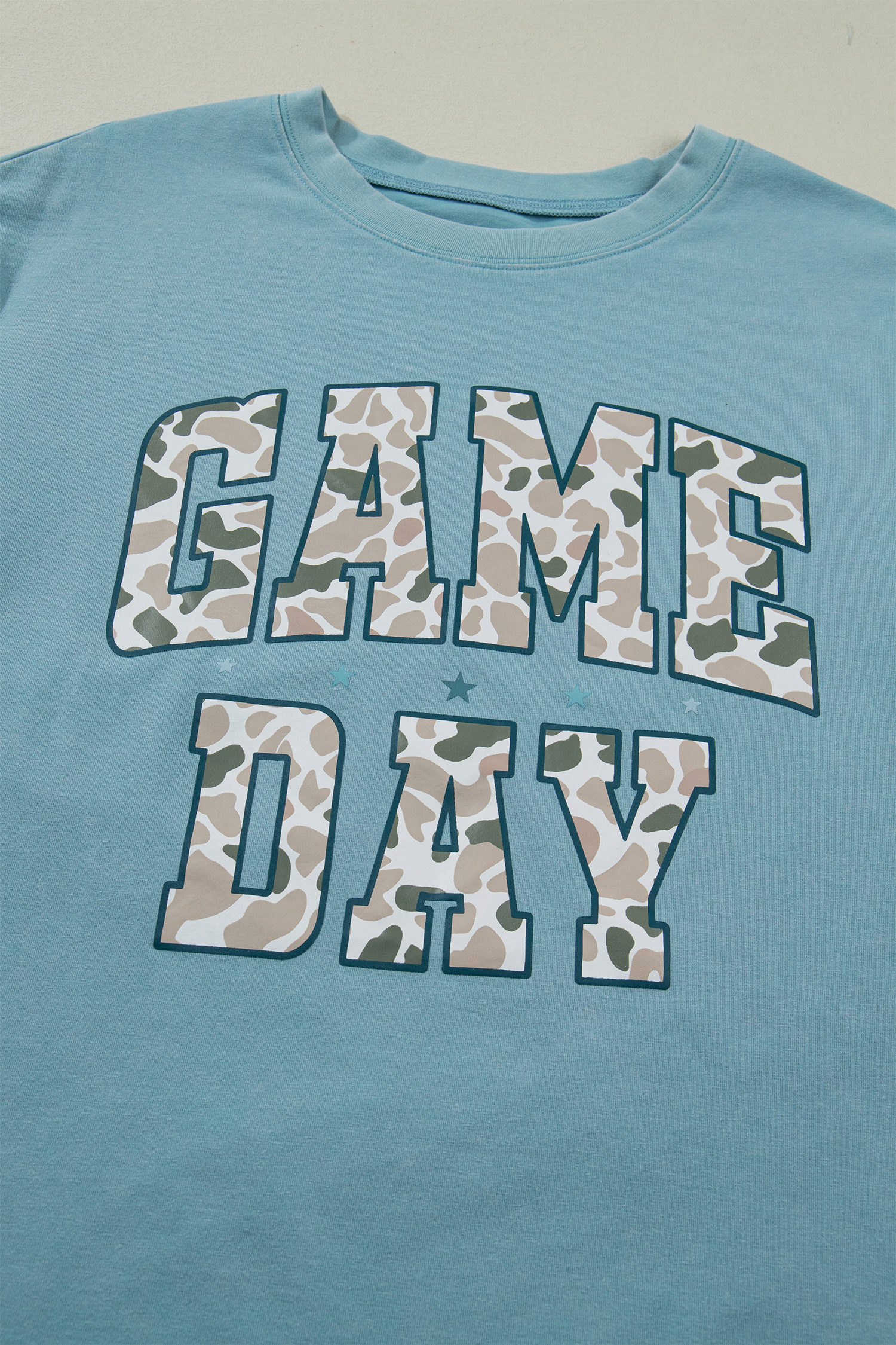 Stone Blue Camo GAME DAY Graphic T Shirt - Image 8
